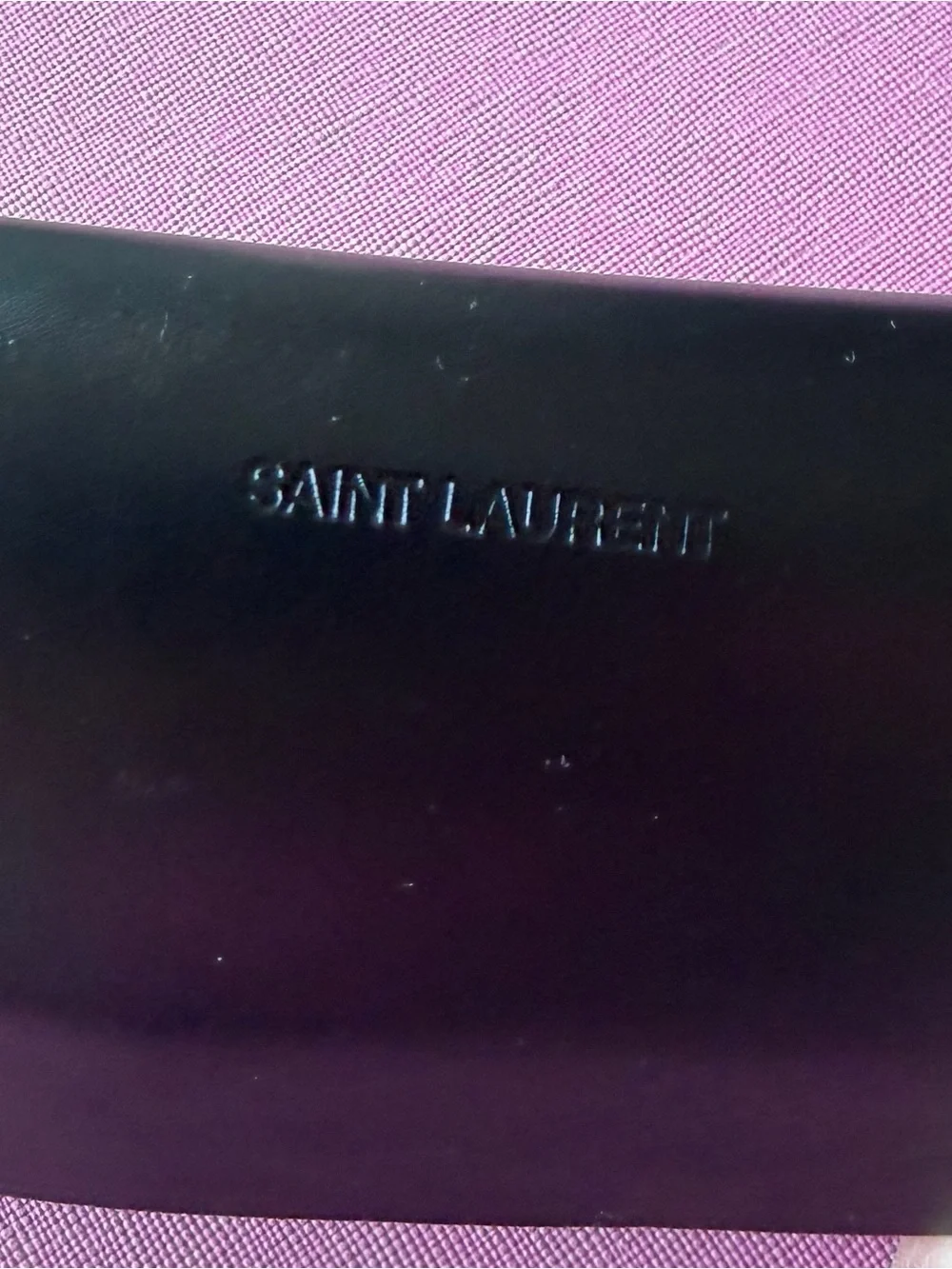 Saint Laurent Glossy Black Designer Sunglasses Arm Detail